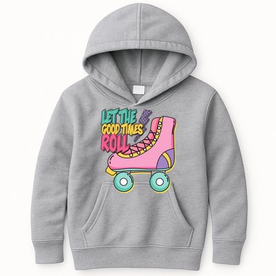 Let The Good Times Roll 80s Retro Roller Skate Kids Hoodie