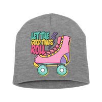 Let The Good Times Roll 80s Retro Roller Skate Short Acrylic Beanie