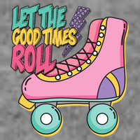 Let The Good Times Roll 80s Retro Roller Skate Short Acrylic Beanie