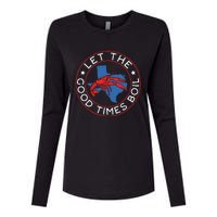 Let The Good Times Boil Texas Crawfish Boil Funny Cajun Womens Cotton Relaxed Long Sleeve T-Shirt