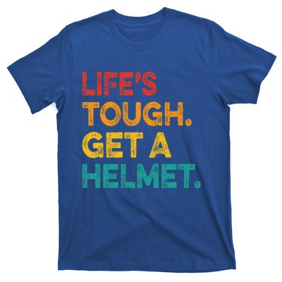 Life's Tough Get a Helmet Man Funny Vintage T-Shirt