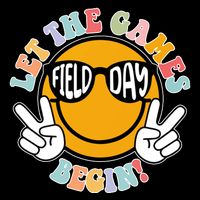 Let The Games Begin Field Day Smile Face Flexfit Unipanel Trucker Cap