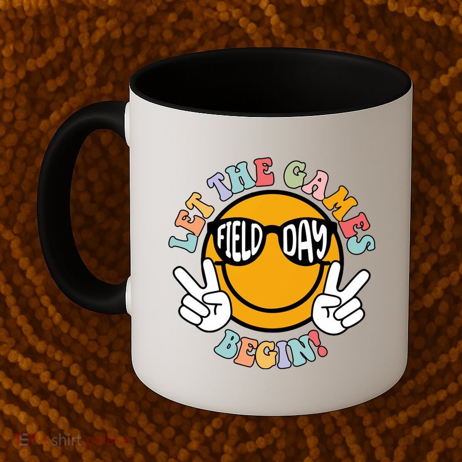 Let The Games Begin Field Day Smile Face Mug