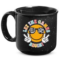 Let The Games Begin Field Day Smile Face 15oz Campfire Ceramic Mug