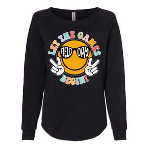 Let The Games Begin Field Day Smile Face Womens California Wash Sweatshirt