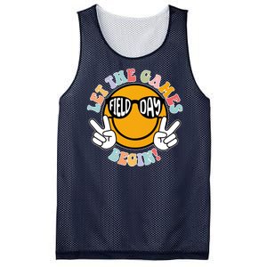 Let The Games Begin Field Day Smile Face Mesh Reversible Basketball Jersey Tank