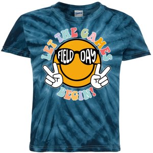 Let The Games Begin Field Day Smile Face Kids Tie-Dye T-Shirt