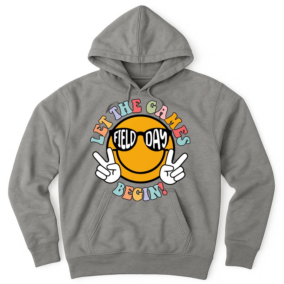 Let The Games Begin Field Day Smile Face Hoodie