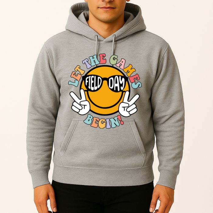 Let The Games Begin Field Day Smile Face Hoodie