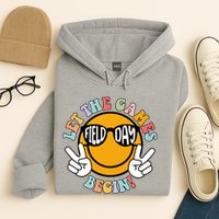 Let The Games Begin Field Day Smile Face Hoodie