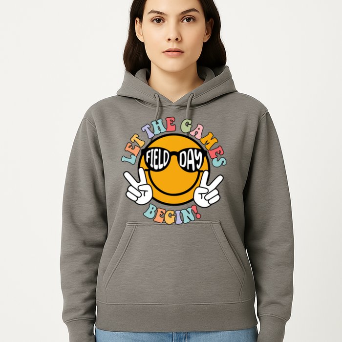 Let The Games Begin Field Day Smile Face Hoodie