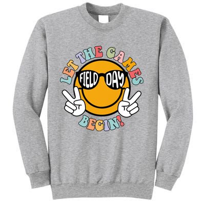 Let The Games Begin Field Day Smile Face Sweatshirt