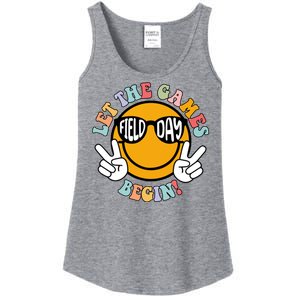 Let The Games Begin Field Day Smile Face Ladies Essential Tank