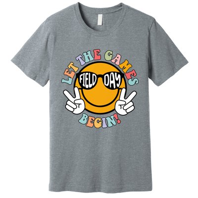 Let The Games Begin Field Day Smile Face Premium T-Shirt