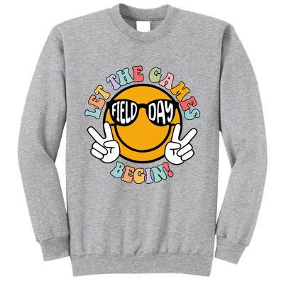 Let The Games Begin Field Day Smile Face Tall Sweatshirt