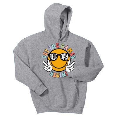 Let The Games Begin Field Day Smile Face Kids Hoodie