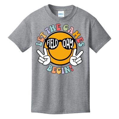 Let The Games Begin Field Day Smile Face Kids T-Shirt