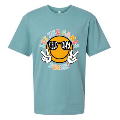 Let The Games Begin Field Day Smile Face Sueded Cloud Jersey T-Shirt