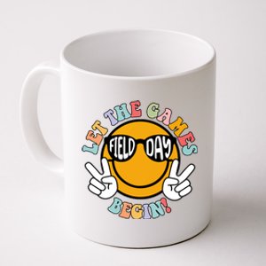 Let The Games Begin Field Day Smile Face Coffee Mug