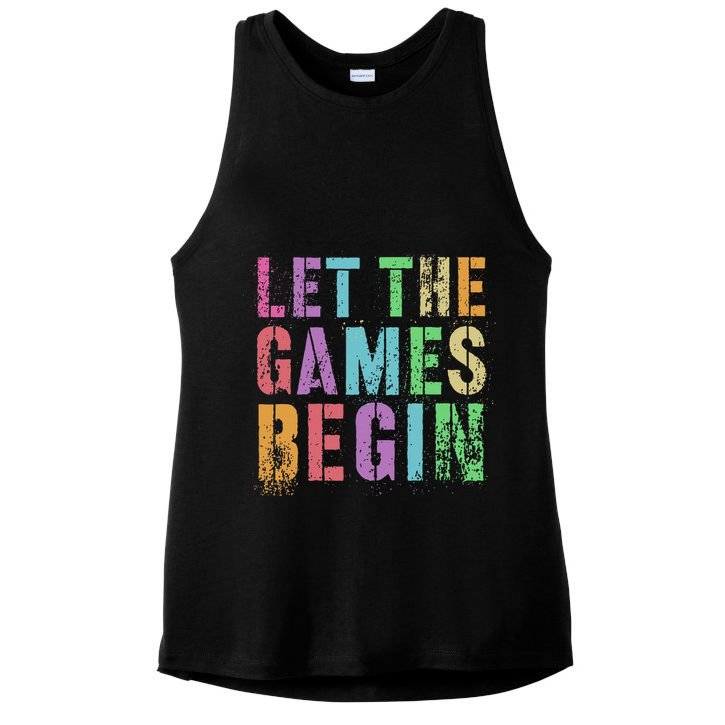 Let The Games Begin School Field Day Legend I'm Just Here Ladies PosiCharge Tri-Blend Wicking Tank