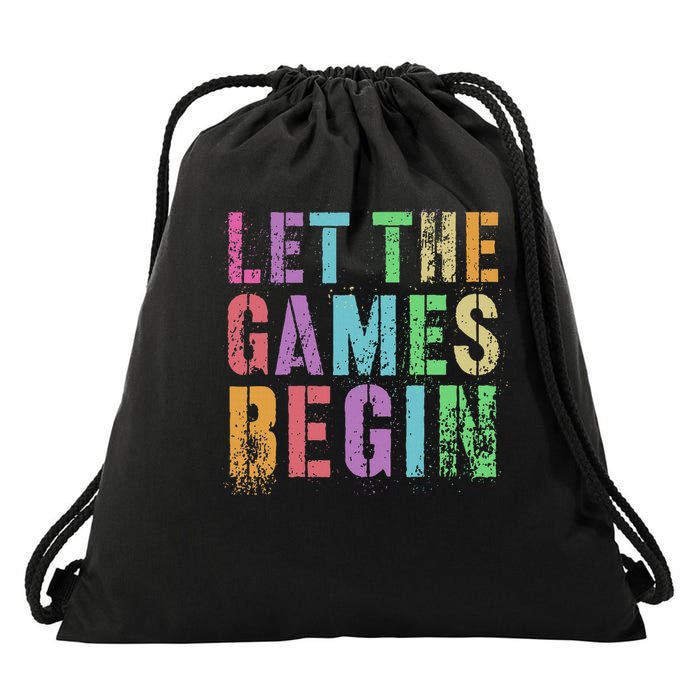 Let The Games Begin School Field Day Legend I'm Just Here Drawstring Bag