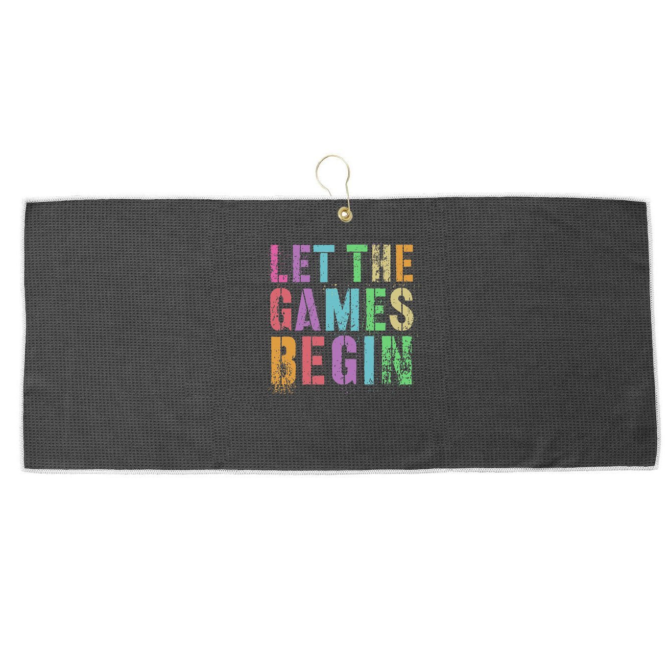Let The Games Begin School Field Day Legend I'm Just Here Large Microfiber Waffle Golf Towel
