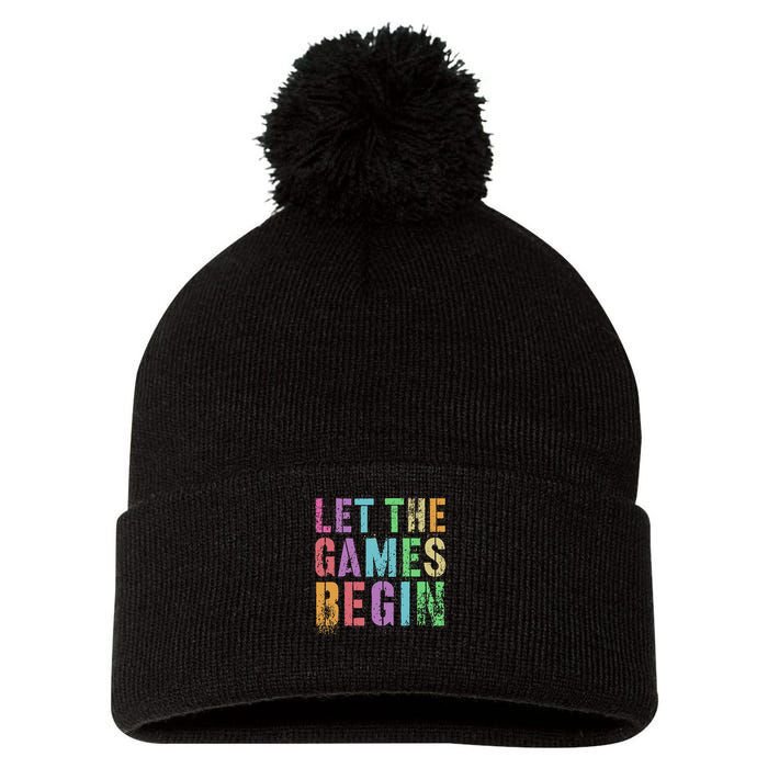 Let The Games Begin School Field Day Legend I'm Just Here Pom Pom 12in Knit Beanie