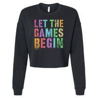 Let The Games Begin School Field Day Legend I'm Just Here Cropped Pullover Crew