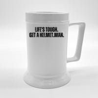 LifeS Tough Get A Helmet Man Funny Vintage Beer Stein