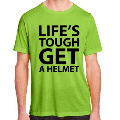 LifeS Tough Get A Helmet Man Funny Vintage Adult ChromaSoft Performance T-Shirt