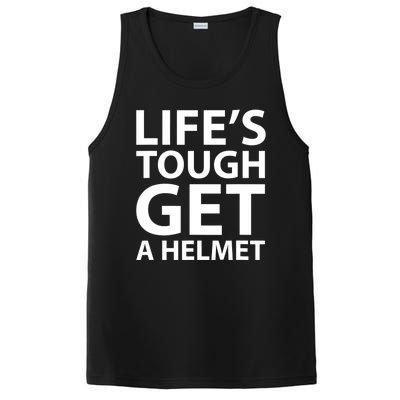 LifeS Tough Get A Helmet Man Funny Vintage PosiCharge Competitor Tank