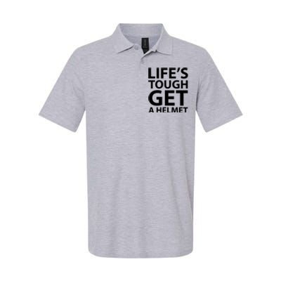 LifeS Tough Get A Helmet Man Funny Vintage Softstyle Adult Sport Polo