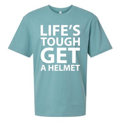 LifeS Tough Get A Helmet Man Funny Vintage Sueded Cloud Jersey T-Shirt