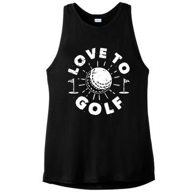 Love to Golf Ladies PosiCharge Tri-Blend Wicking Tank