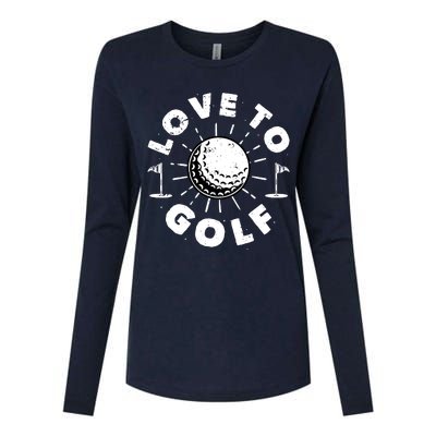 Love to Golf Womens Cotton Relaxed Long Sleeve T-Shirt