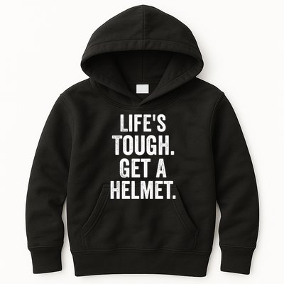 LifeS Tough Get A Helmet Man Funny Vintage Kids Hoodie