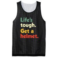 Lifes Tough. Get A Helmet. Mesh Reversible Basketball Jersey Tank