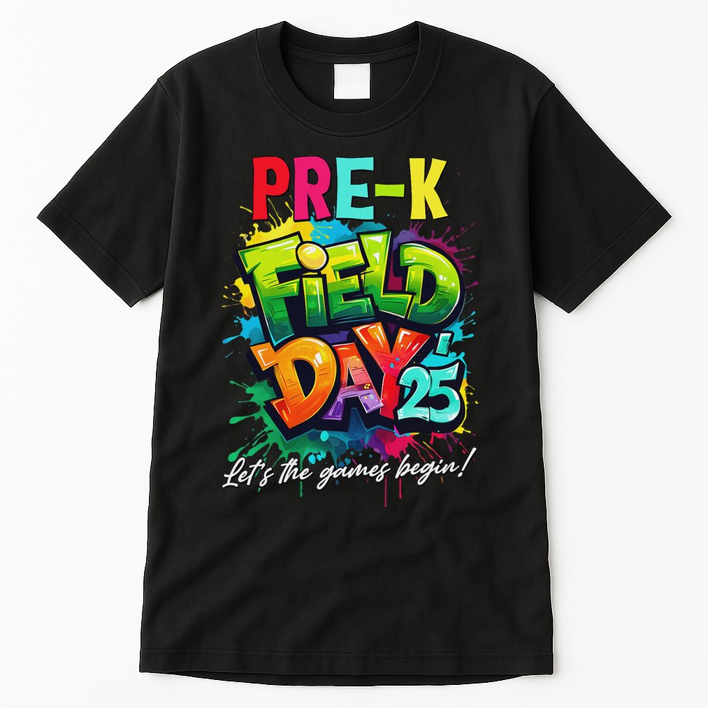 Let The Games Begin Pre K Field Day 2025 Teacher Tall T-Shirt
