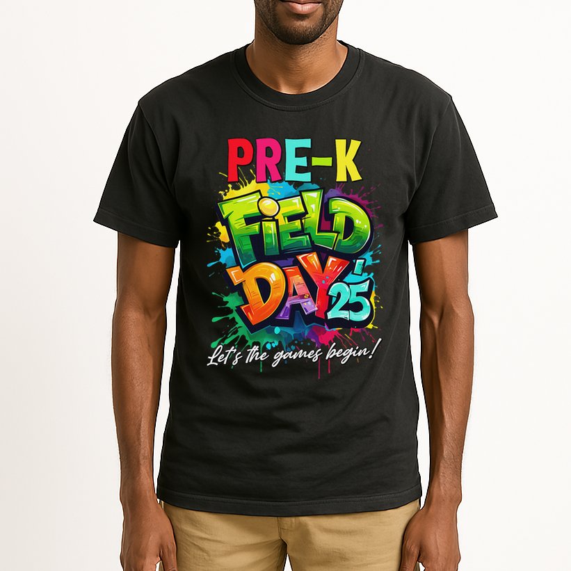 Let The Games Begin Pre K Field Day 2025 Teacher Tall T-Shirt