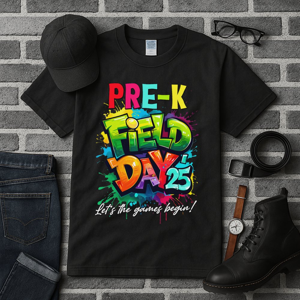 Let The Games Begin Pre K Field Day 2025 Teacher Tall T-Shirt
