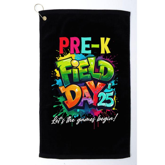 Let The Games Begin Pre K Field Day 2025 Teacher Golf Towel