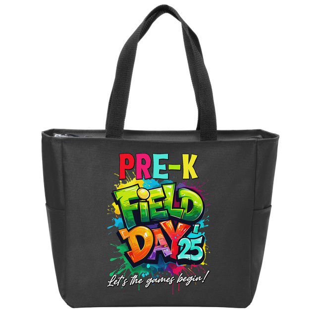 Let The Games Begin Pre K Field Day 2025 Teacher Zip Tote Bag