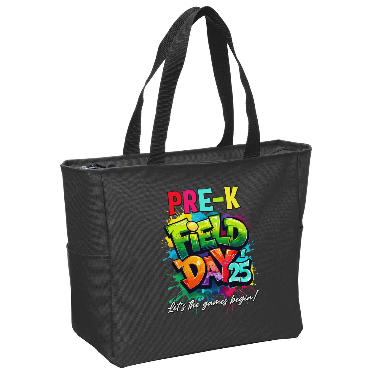 Let The Games Begin Pre K Field Day 2025 Teacher Zip Tote Bag