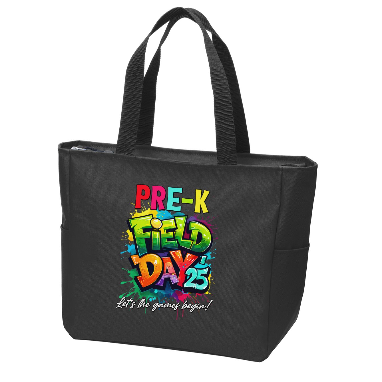 Let The Games Begin Pre K Field Day 2025 Teacher Zip Tote Bag