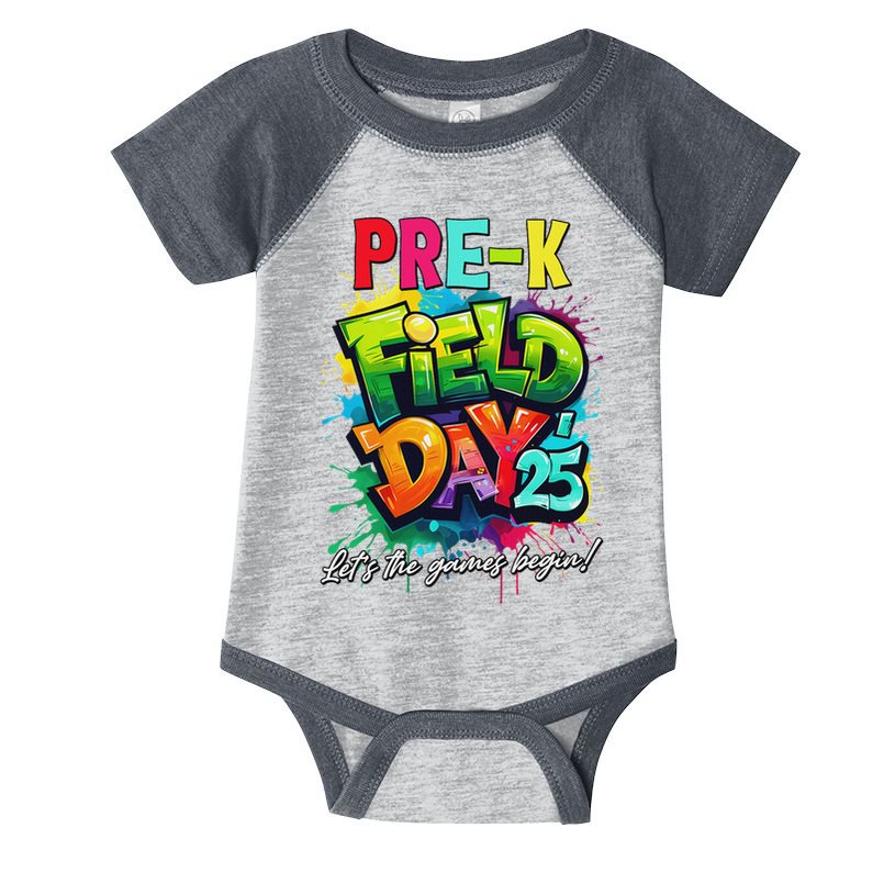 Let The Games Begin Pre K Field Day 2025 Teacher Infant Baby Jersey Bodysuit