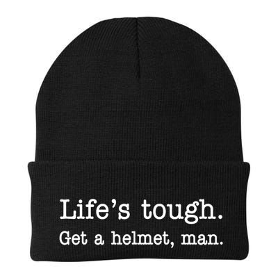 LifeS Tough Get A Helmet Man Funny Vintage Beanie