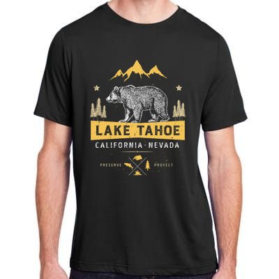 Lake Tahoe Gift California Nevada Vintage Bear Funny Gift Adult ChromaSoft Performance T-Shirt