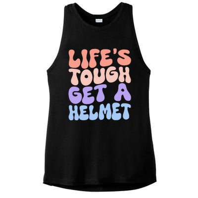 Lifes Tough Get A Helmet Ladies PosiCharge Tri-Blend Wicking Tank