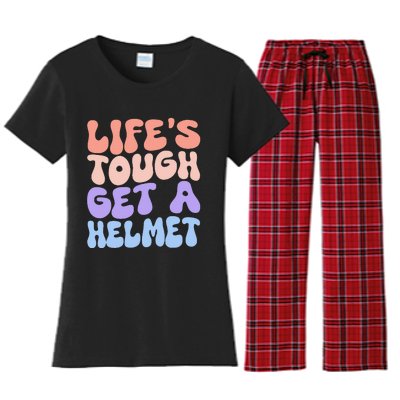 Lifes Tough Get A Helmet Women's Flannel Pajama Set