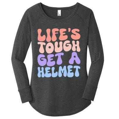 Lifes Tough Get A Helmet Women's Perfect Tri Tunic Long Sleeve Shirt